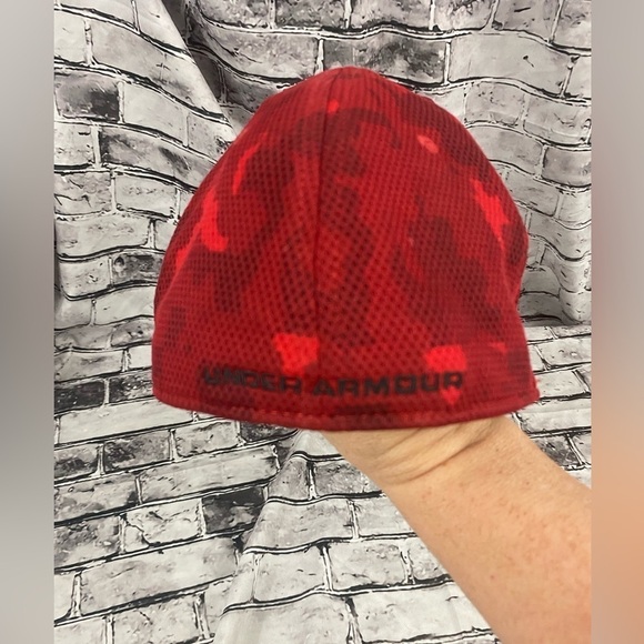 Under Armour Youth S/M Red & Black Baseball Fitted Cap - Picture 7 of 7